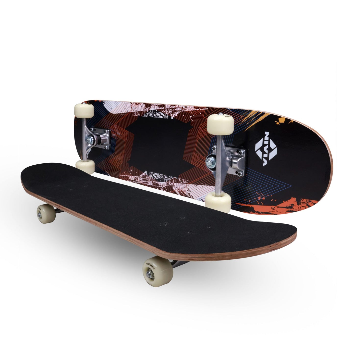 Nivia Beginner to Intermediate Skateboard (Black, 31X8 Inch)