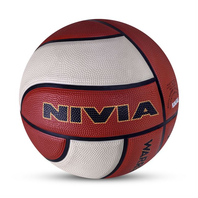 NIVIA Warrior/12 Panel/Soft Rubberized Moulded Basketball - Size - 7 (Multicolor) - 1259