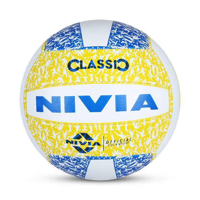 Nivia Classic Rubber Volleyball (Size: 4) Yellow - 477