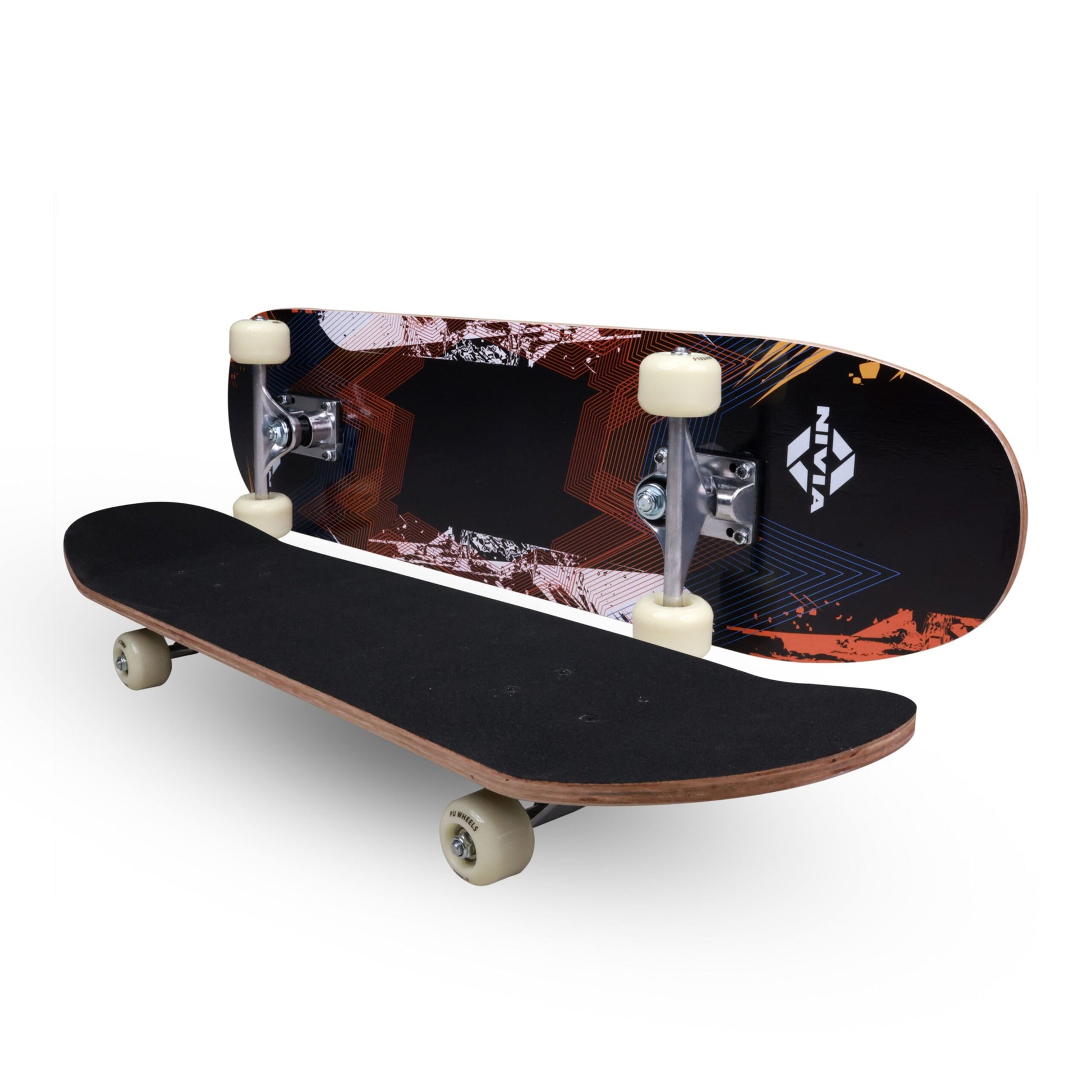 Nivia Beginner to Intermediate Skateboard (Black, 31X8 Inch)