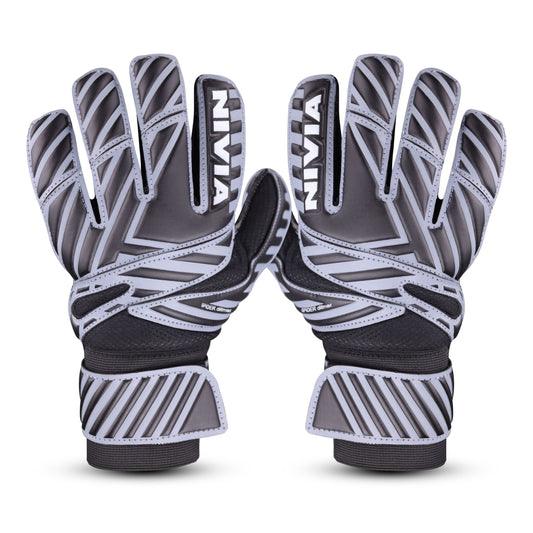 NIVIA Ditmar Spider Black Goalkeeper Gloves For Men & Women, Black