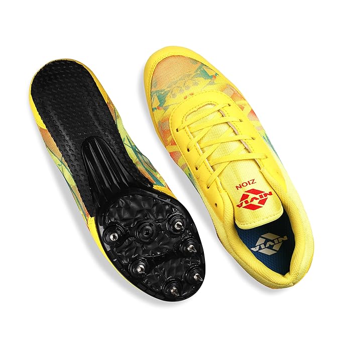 NIVIA Zion-1 Track and Field Orange Running Spikes Shoes for Men