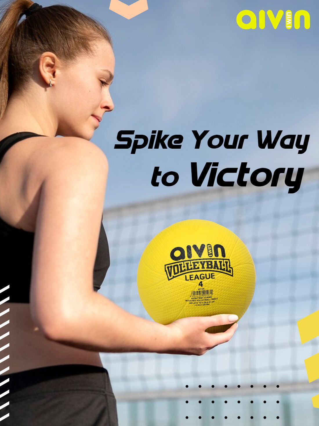 AIVIN Firststrike League Volleyball - Size: 4