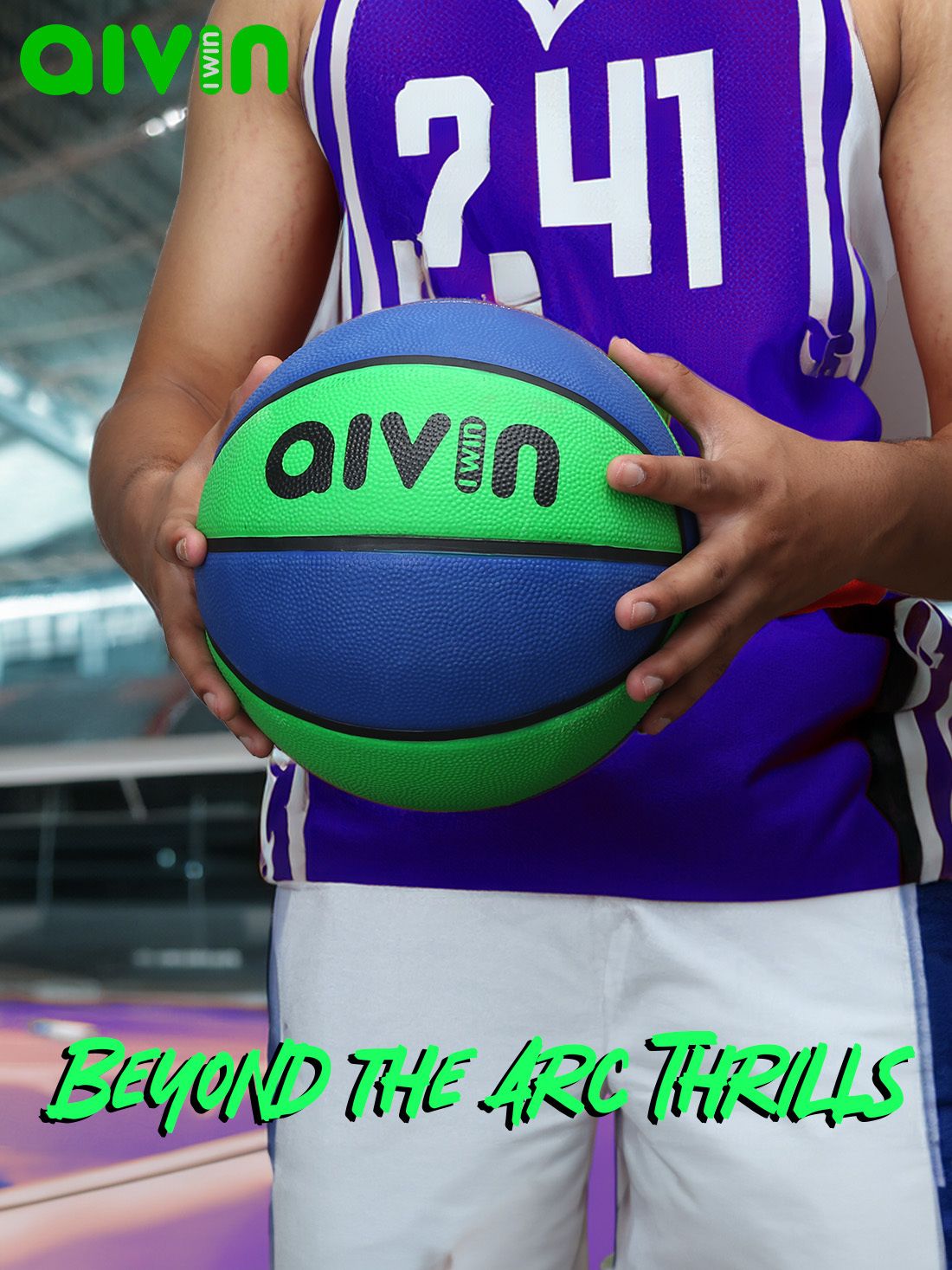 AIVIN Flying Pink/Blue Basketball