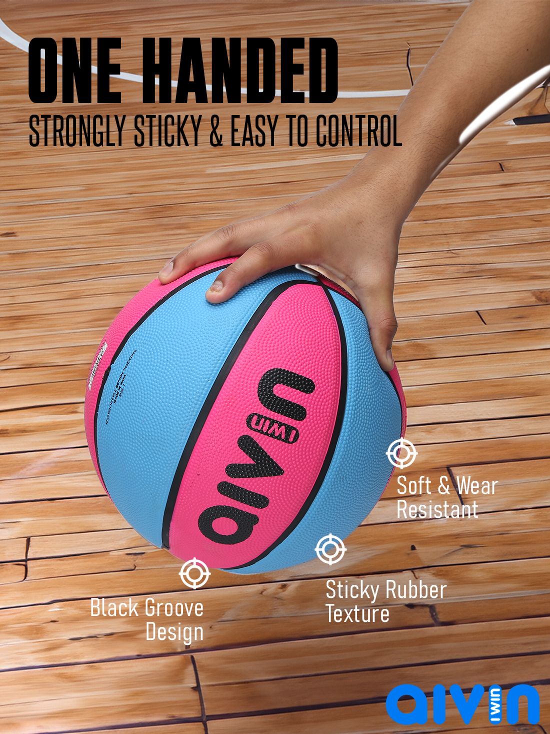 AIVIN Flying Pink/Blue Basketball