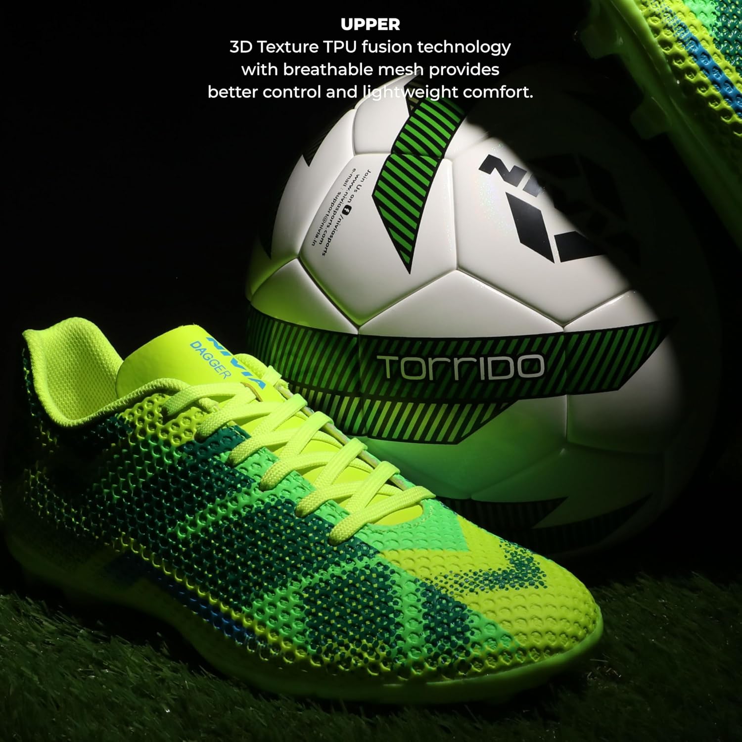 Nivia 3D Textured Dagger Football Studs