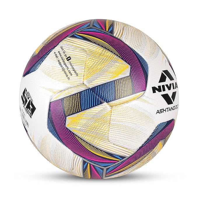 Nivia Ashtang 2.0 FIFA PRO Football/ISL Football (Multicolor) Size - 5 - 8521