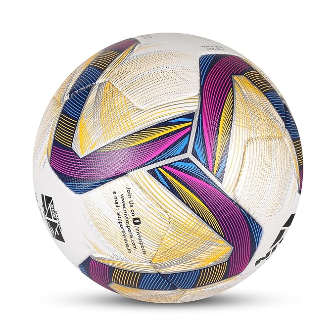 Nivia Ashtang 2.0 FIFA PRO Football/ISL Football (Multicolor) Size - 5 - 8521