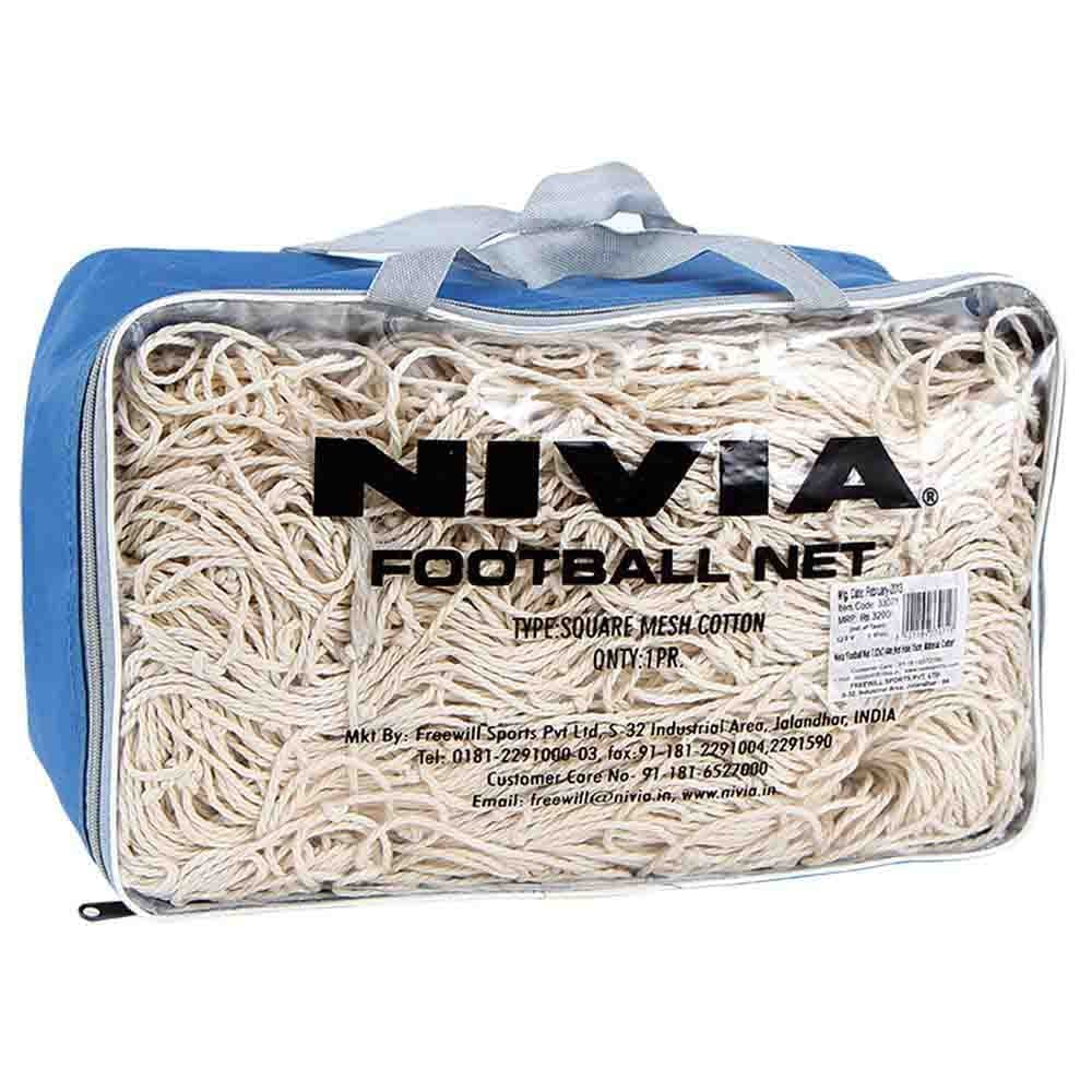 NIVIA 'Football Net' 7.32L x 2.44H mtr. Sq.(Mesh Cotton, Net Hole 15cm)