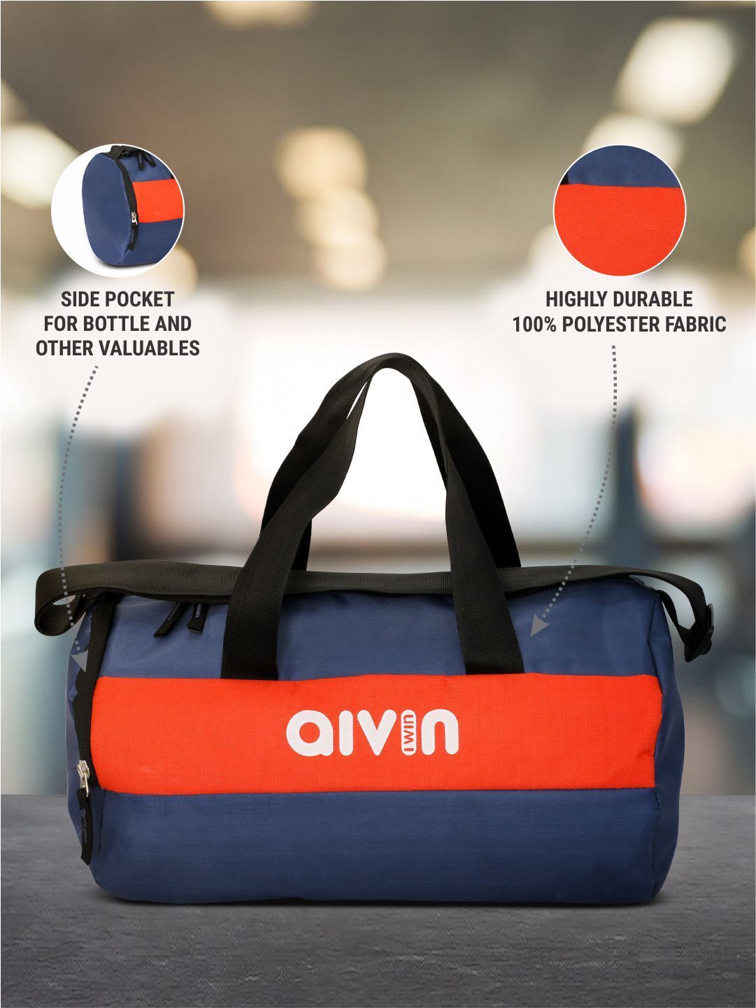 AIVIN GYM BAG (BLUE RED) - AV302