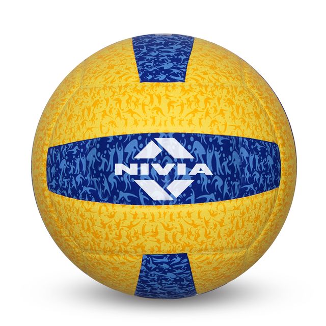 Nivia G-2020 Volleyball/Laminated volleyball - Size - 4 (Yellow/Blue) - 496