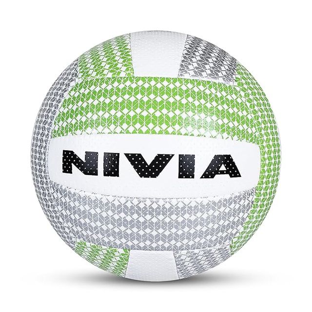 Nivia PU-3000 Volleyball (White/Green) Size - 4 - 470